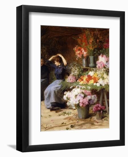 The Flower Market-Victor Gabriel Gilbert-Framed Giclee Print