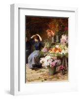 The Flower Market-Victor Gabriel Gilbert-Framed Giclee Print