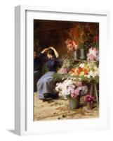 The Flower Market-Victor Gabriel Gilbert-Framed Giclee Print