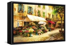 The Flower Market-Han Chang-Framed Stretched Canvas