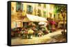 The Flower Market-Han Chang-Framed Stretched Canvas