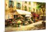 The Flower Market-Han Chang-Mounted Art Print