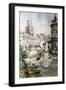 The Flower Market-Alfred Augustus Glendening II-Framed Giclee Print
