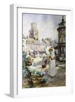 The Flower Market-Alfred Augustus Glendening II-Framed Giclee Print