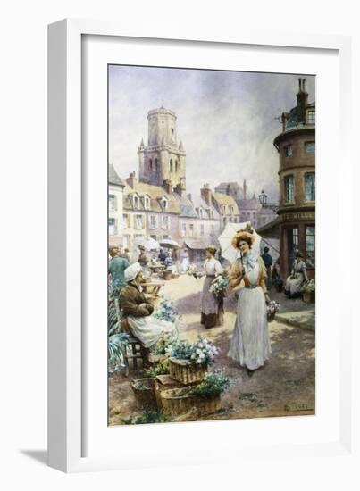 The Flower Market-Alfred Augustus Glendening II-Framed Giclee Print