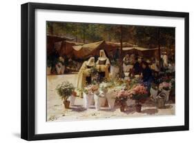 The Flower Market-Victor Gabriel Gilbert-Framed Giclee Print