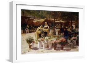 The Flower Market-Victor Gabriel Gilbert-Framed Giclee Print