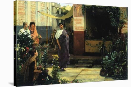 The Flower Market-Sir Lawrence Alma-Tadema-Stretched Canvas