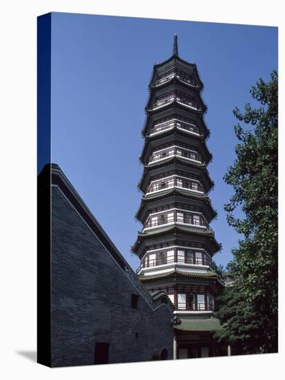 The Flower Pagoda of the Buddhist Temple of the Six Banyan Trees-null-Stretched Canvas