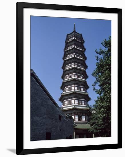 The Flower Pagoda of the Buddhist Temple of the Six Banyan Trees-null-Framed Giclee Print