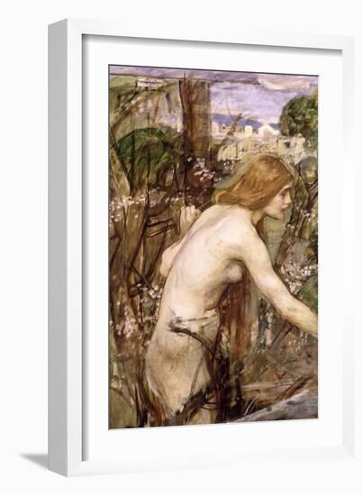 The Flower Picker-John William Waterhouse-Framed Giclee Print