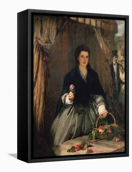 The Flower Seller, 1865-William Powell Frith-Framed Stretched Canvas