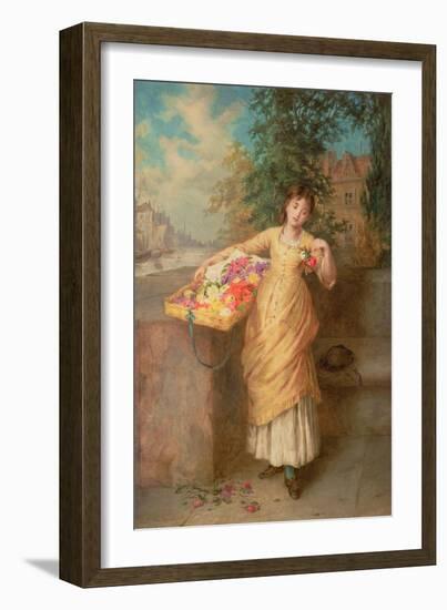 The Flower Seller, 1882-Augustus Edward Mulready-Framed Giclee Print