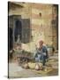 The Flower Seller, 1891-Raphael Von Ambros-Stretched Canvas