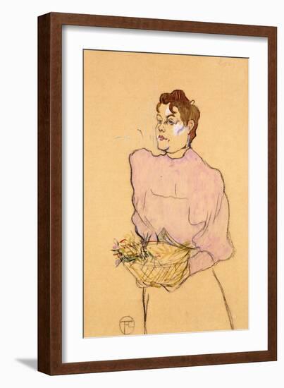 The Flower-Seller, 1894-Henri de Toulouse-Lautrec-Framed Giclee Print