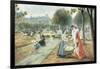 The Flower Seller, Paris-Joaquin Pallares-Framed Giclee Print