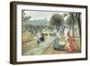 The Flower Seller, Paris-Joaquin Pallares-Framed Premium Giclee Print