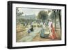 The Flower Seller, Paris-Joaquin Pallares-Framed Premium Giclee Print