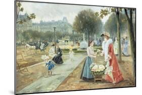 The Flower Seller, Paris-Joaquin Pallares-Mounted Giclee Print