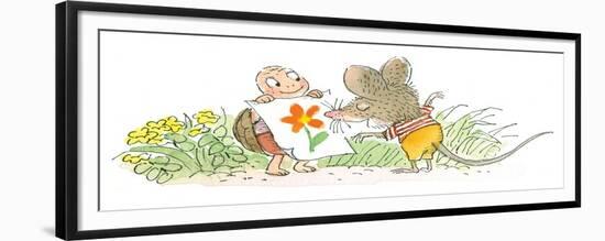 The Flower - Turtle-Valeri Gorbachev-Framed Giclee Print