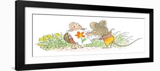 The Flower - Turtle-Valeri Gorbachev-Framed Giclee Print