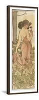 The Flowers: Carnation, 1898-Alphonse Mucha-Framed Giclee Print