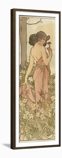 The Flowers: Carnation, 1898-Alphonse Mucha-Framed Giclee Print