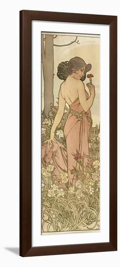 The Flowers: Carnation, 1898-Alphonse Mucha-Framed Giclee Print