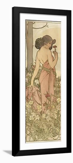 The Flowers: Carnation, 1898-Alphonse Mucha-Framed Giclee Print