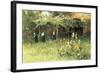 The Flowers in the Cloister-Eugenio Prati-Framed Giclee Print