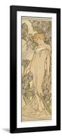 The Flowers: Iris, 1898-Alphonse Mucha-Framed Giclee Print