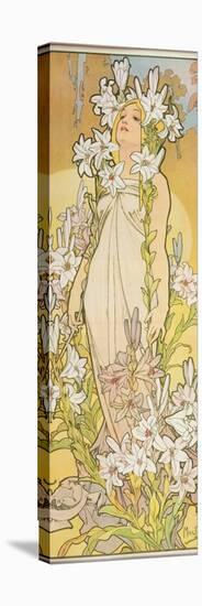 The Flowers: Lily, 1898-Alphonse Mucha-Stretched Canvas