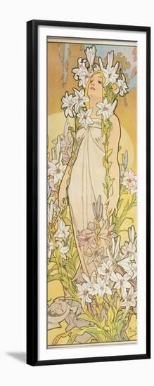 The Flowers: Lily, 1898-Alphonse Mucha-Framed Giclee Print