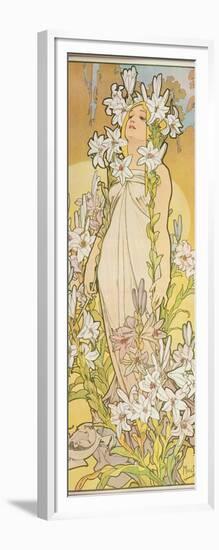 The Flowers: Lily, 1898-Alphonse Mucha-Framed Giclee Print