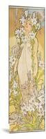 The Flowers: Lily, 1898-Alphonse Mucha-Mounted Giclee Print