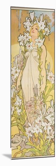 The Flowers: Lily, 1898-Alphonse Mucha-Mounted Giclee Print