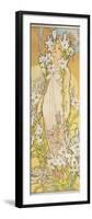 The Flowers: Lily, 1898-Alphonse Mucha-Framed Giclee Print