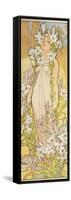 The Flowers: Lily, 1898-Alphonse Mucha-Framed Stretched Canvas