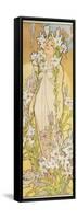 The Flowers: Lily, 1898-Alphonse Mucha-Framed Stretched Canvas