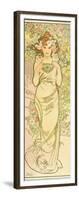 The Flowers: Rose, 1898-Alphonse Mucha-Framed Giclee Print