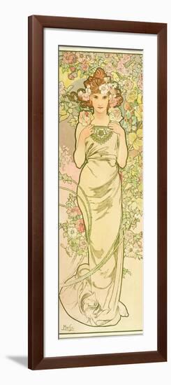 The Flowers: Rose, 1898-Alphonse Mucha-Framed Giclee Print