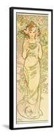 The Flowers: Rose, 1898-Alphonse Mucha-Framed Giclee Print