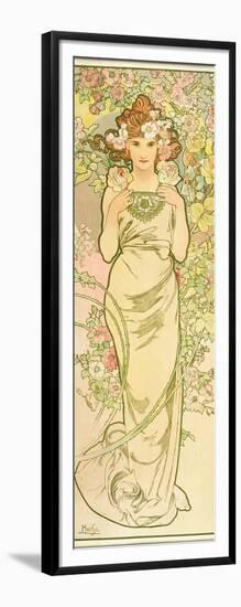 The Flowers: Rose, 1898-Alphonse Mucha-Framed Giclee Print