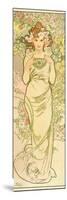 The Flowers: Rose, 1898-Alphonse Mucha-Mounted Giclee Print