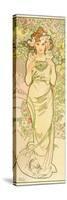 The Flowers: Rose, 1898-Alphonse Mucha-Stretched Canvas