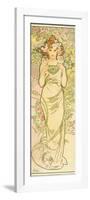 The Flowers: Rose, 1898-Alphonse Mucha-Framed Giclee Print