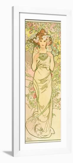 The Flowers: Rose, 1898-Alphonse Mucha-Framed Giclee Print