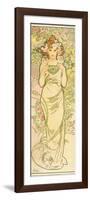 The Flowers: Rose, 1898-Alphonse Mucha-Framed Giclee Print