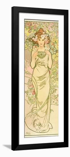 The Flowers: Rose, 1898-Alphonse Mucha-Framed Giclee Print