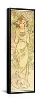 The Flowers: Rose, 1898-Alphonse Mucha-Framed Stretched Canvas